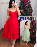 Vestido mídi Lia - COMPRE 1 LEVE 2