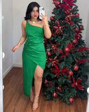 Vestido alfa nula manga Vermelho - Promo de Verão