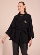 Poncho Filo Black Tricot Feminino