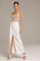 Blusa Canelada Bege Eugenia