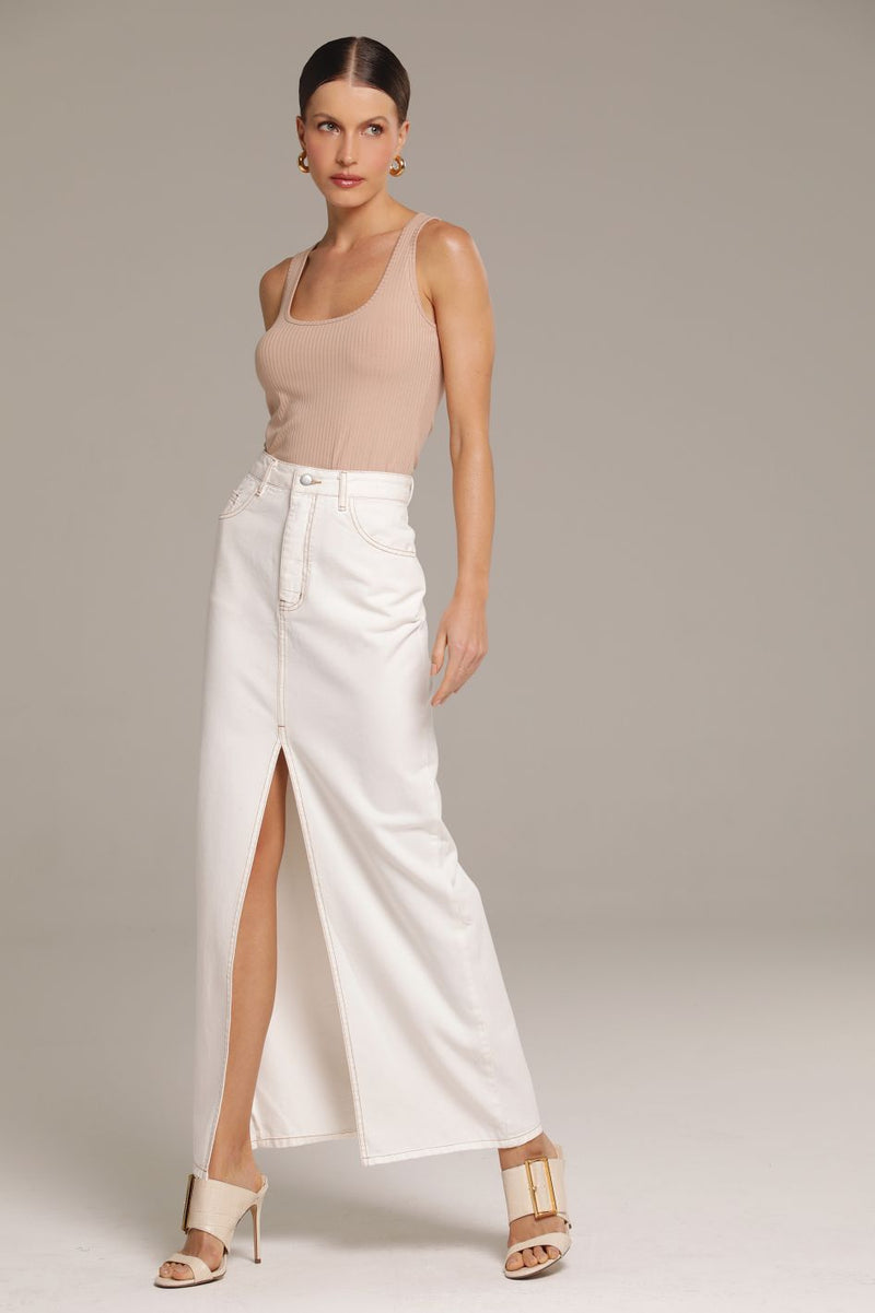 Blusa Canelada Bege Eugenia