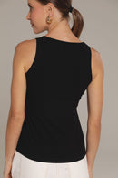 Blusa Canelada Preta Eugenia