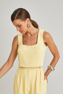 Blusa de Alfaiataria Amarela Cleo