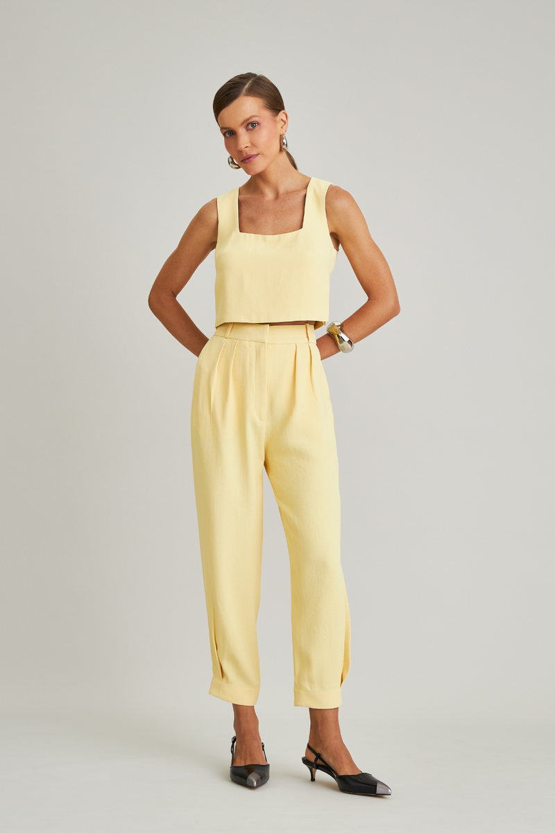 Blusa de Alfaiataria Amarela Cleo