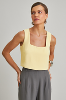 Blusa de Alfaiataria Amarela Cleo