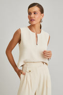 Blusa de Alfaiataria Bege Alana