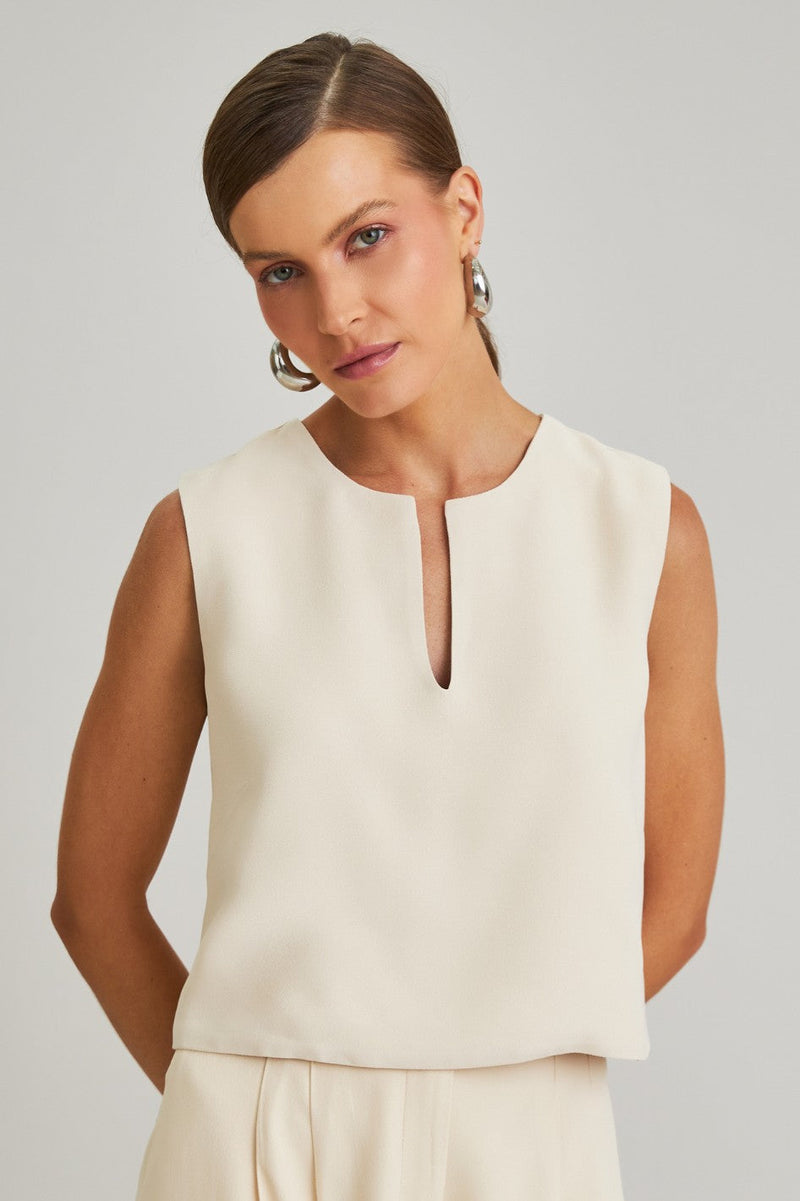 Blusa de Alfaiataria Bege Alana