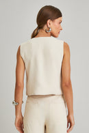 Blusa de Alfaiataria Bege Alana