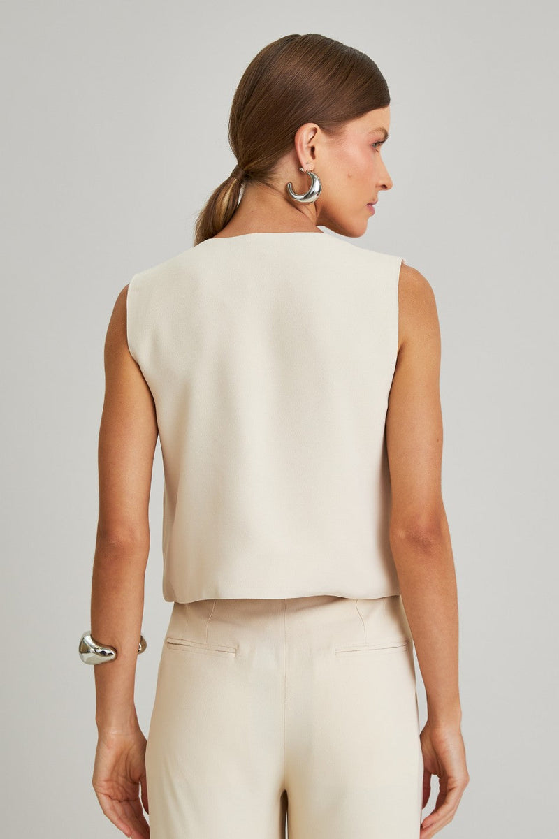 Blusa de Alfaiataria Bege Alana