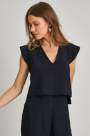 Blusa de Alfaiataria Lina Preto