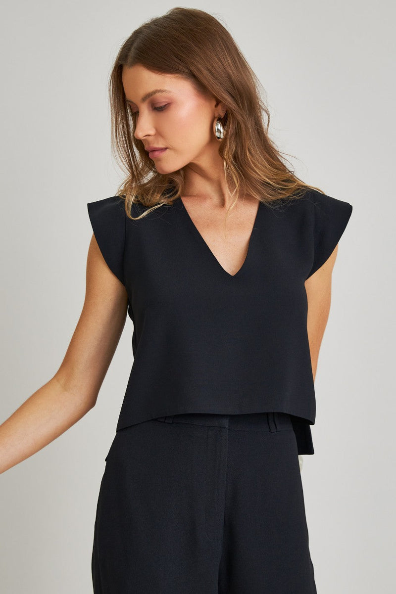 Blusa de Alfaiataria Lina Preto