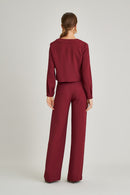 Blusa de Alfaiataria Manga Longa Luciana Cherry Red