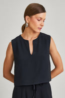 Blusa de Alfaiataria Preta Alana