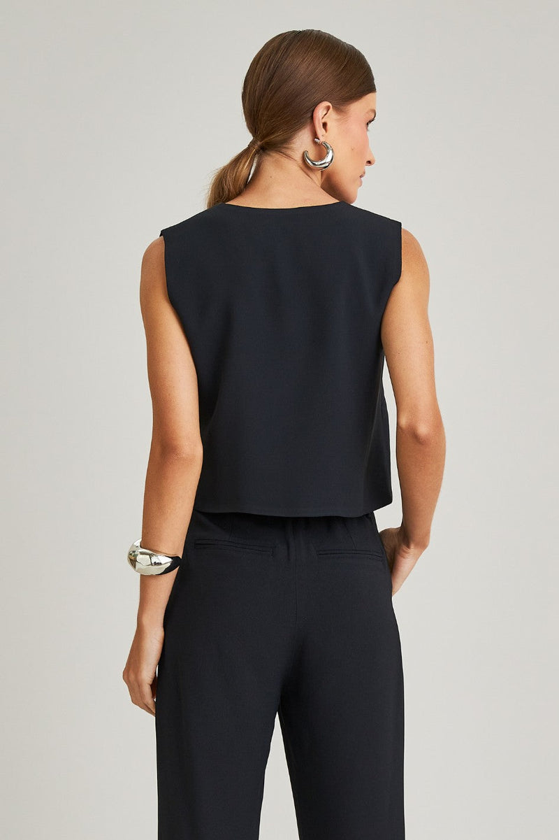 Blusa de Alfaiataria Preta Alana