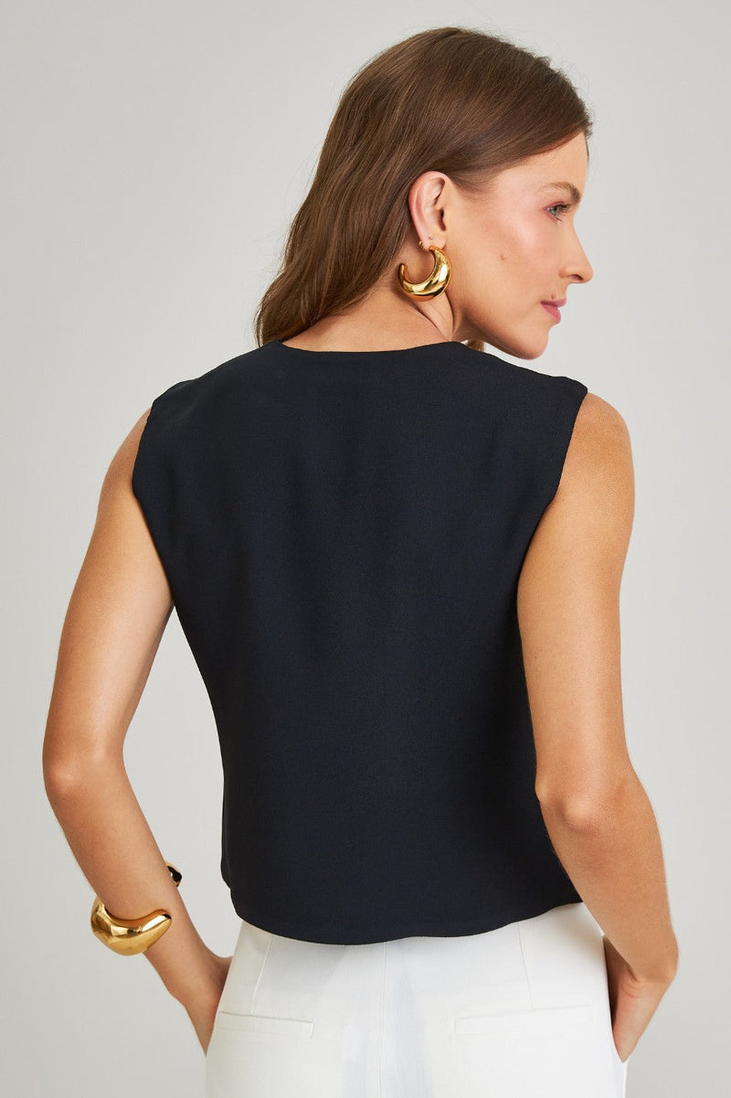 Blusa de Alfaiataria Preta Helena