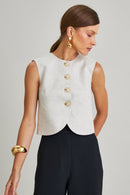 Blusa de Linho Natural Helena