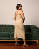 Vestido T.Q.C ana ruga com franzido lateral