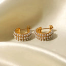 Brinco Mini Argola com Pérolas