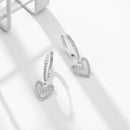 Brinco Coração Cravejado em Zircônias