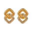 Brinco Geométrico com Pérola ou Zircônia