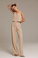 Blusa de Alfaiataria Luiza Bege