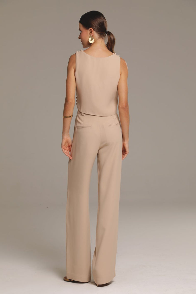 Blusa de Alfaiataria Luiza Bege