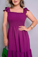 Vestido midi lastex roxo - B68
