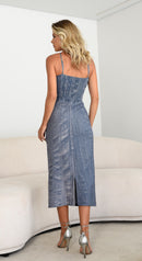 Vestido Malha Denim