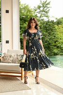 Vestido midi lastex - B116