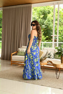 Vestido longo lastex - B122