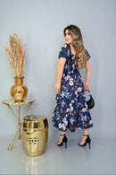 Vestido midi lastex - B09