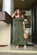 Vestido longo lastex - B141