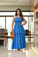 Vestido longo lastex - B135