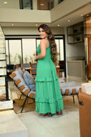 Vestido longo lastex - B134