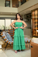 Vestido longo lastex - B134