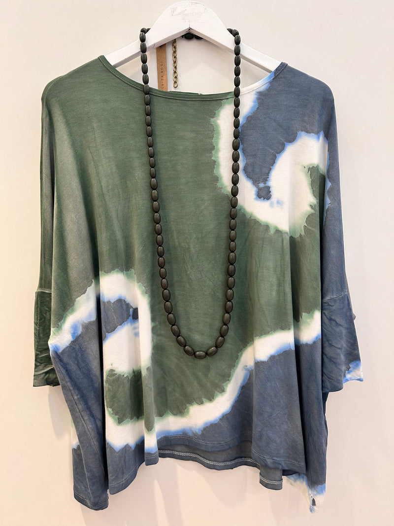 Blusa Diagonal Tie Dye