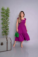 Vestido midi lastex roxo - B68