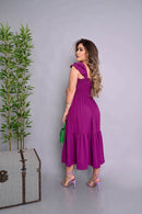 Vestido midi lastex roxo - B68