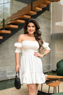 Vestido curto lastex - B54