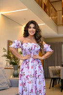 Vestido longo lastex - B79