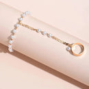 Pulseira com Anel de Pérolas