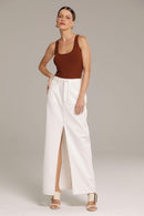 Blusa Canelada Marrom Eugenia