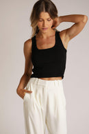 Blusa Canelada Preta Larissa