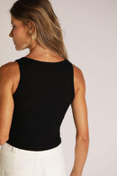 Blusa Canelada Preta Larissa