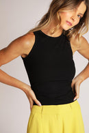 Blusa Canelada Preta Lorena