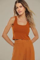 Blusa Canelada Terracota Larissa