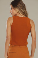 Blusa Canelada Terracota Larissa