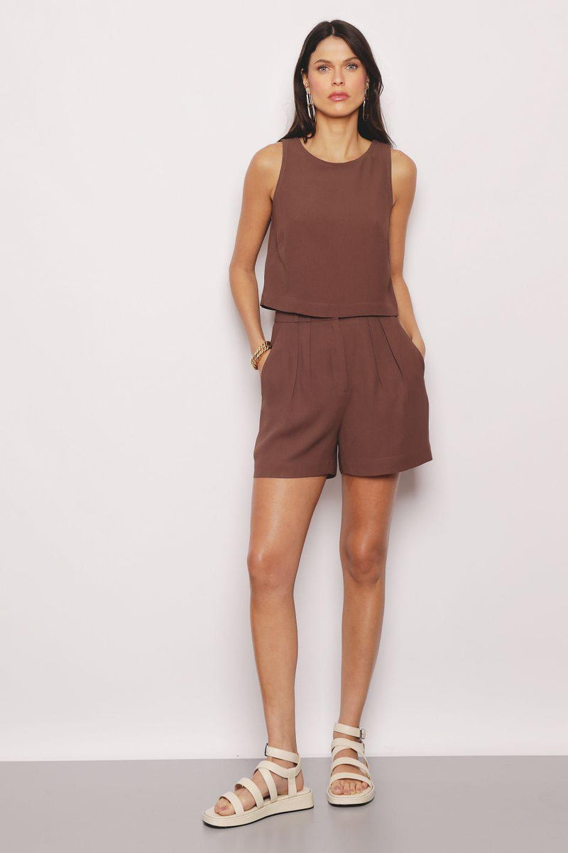 Blusa de Alfaiataria Gabi Marrom