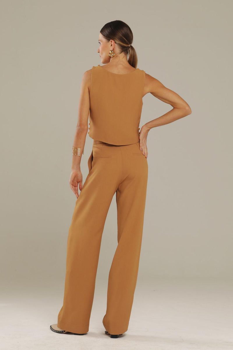 Blusa de Alfaiataria Luiza Caramelo