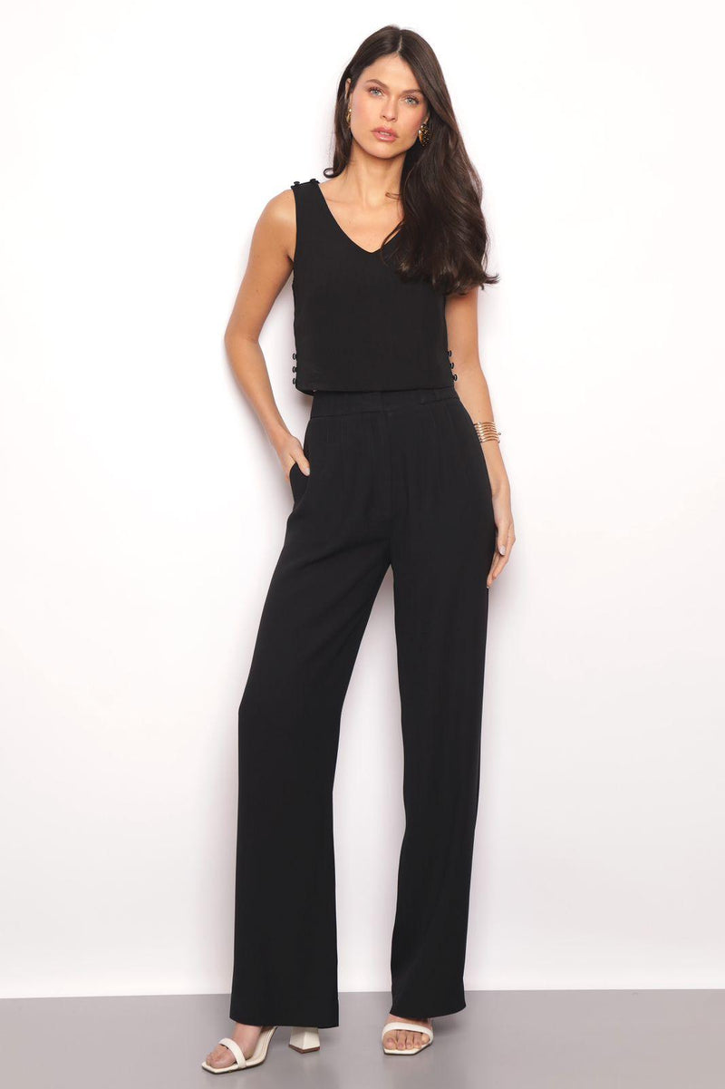 Blusa de Alfaiataria Luiza Preta